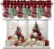 Christmas Curtain Valance for Windows Red Black Buffalo Check Plaid Snowflake Christmas Tree Winter Holiday Window Treatments 1 Panel Short Curtains for Kitchen Windows Bathroom Bedroom,54 x 18 Inch
